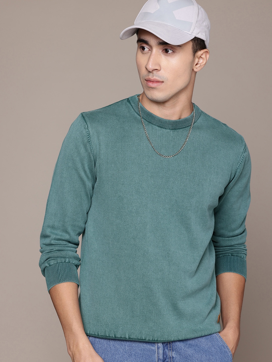 

The Roadster Life Co. Pure Cotton Pullover Sweater, Green