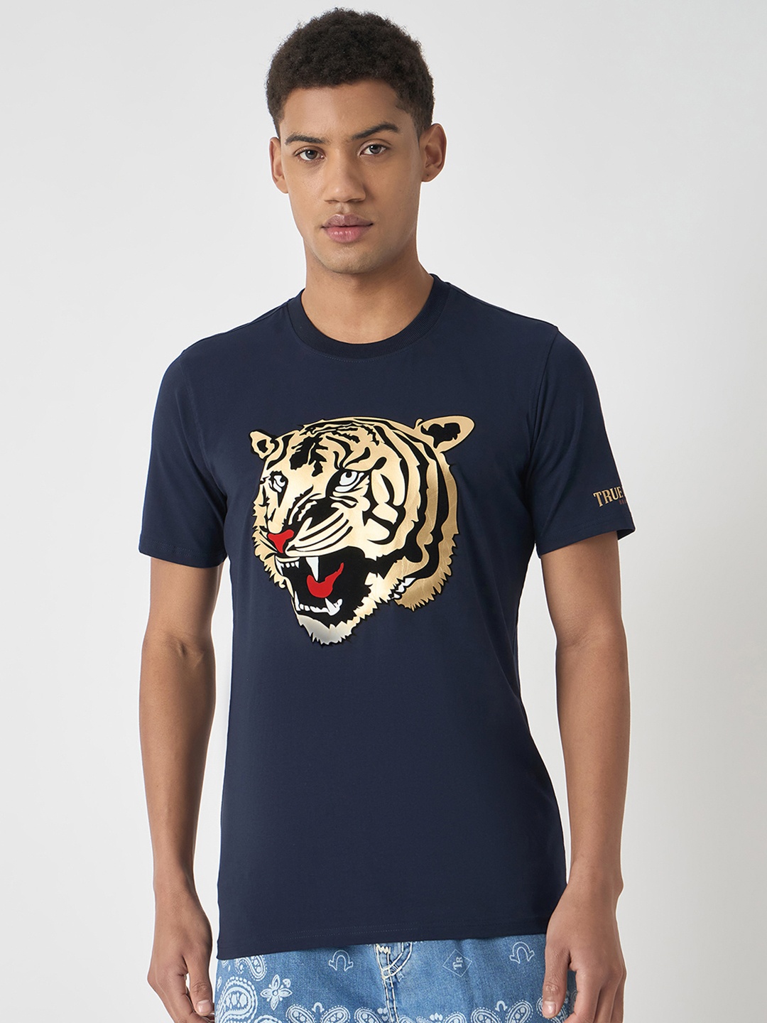 

True Religion Men Printed T-shirt, Navy blue