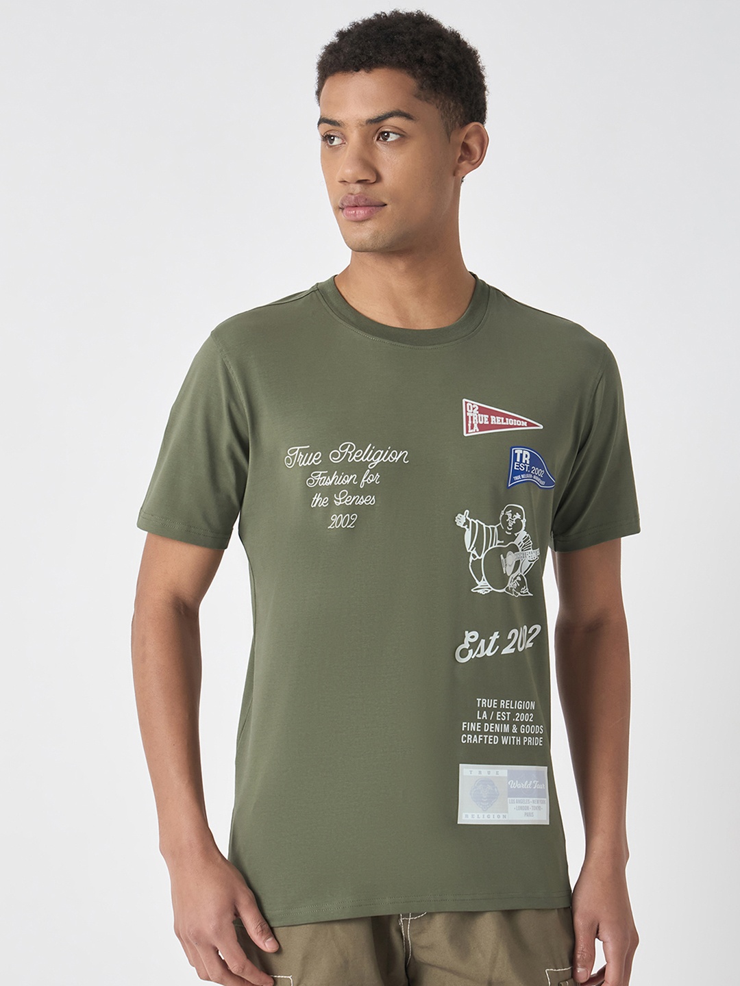 

True Religion Graphic Printed T-shirt, Olive