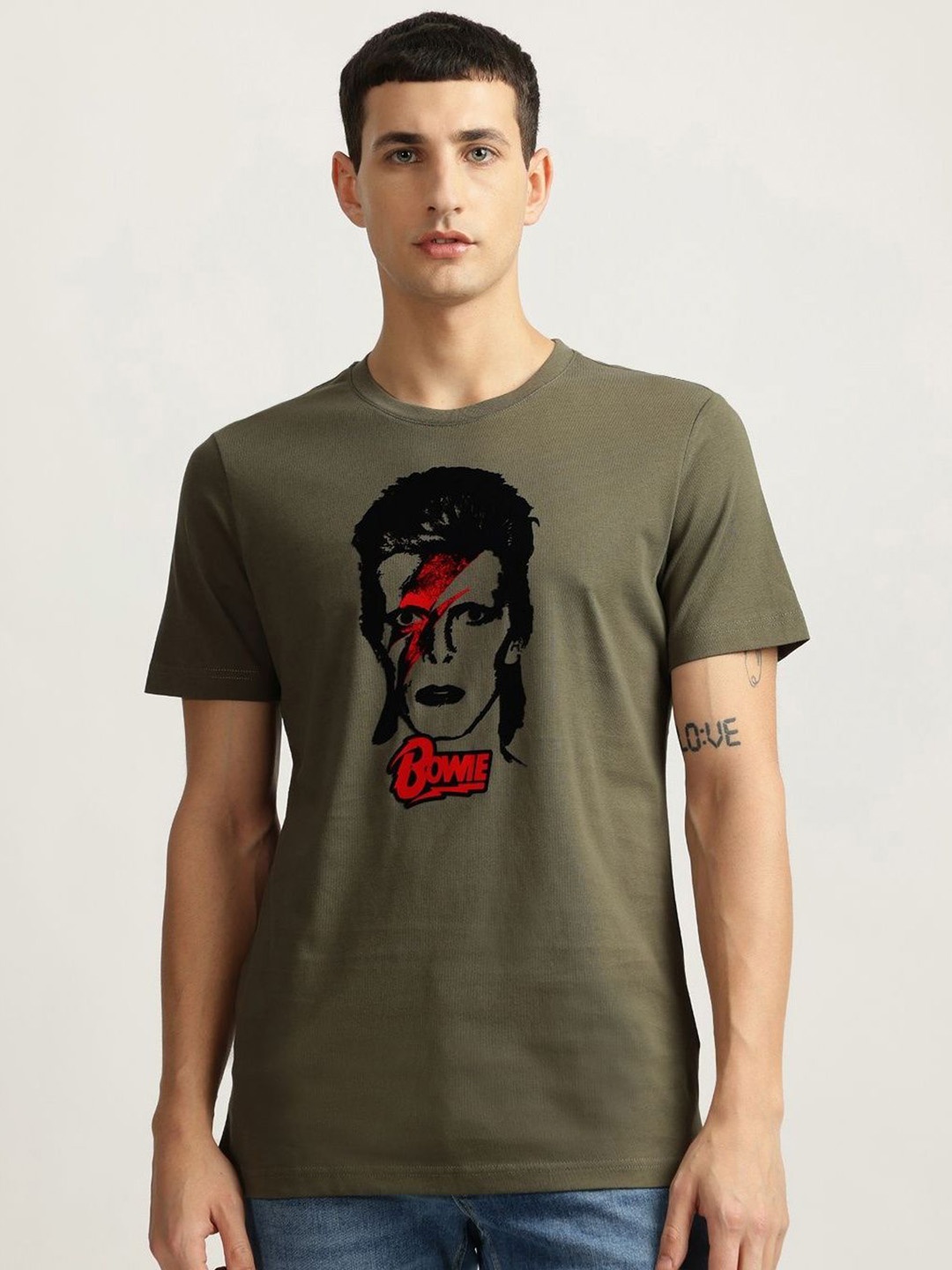 

Antony Morato Pure Cotton Printed T-shirt, Olive