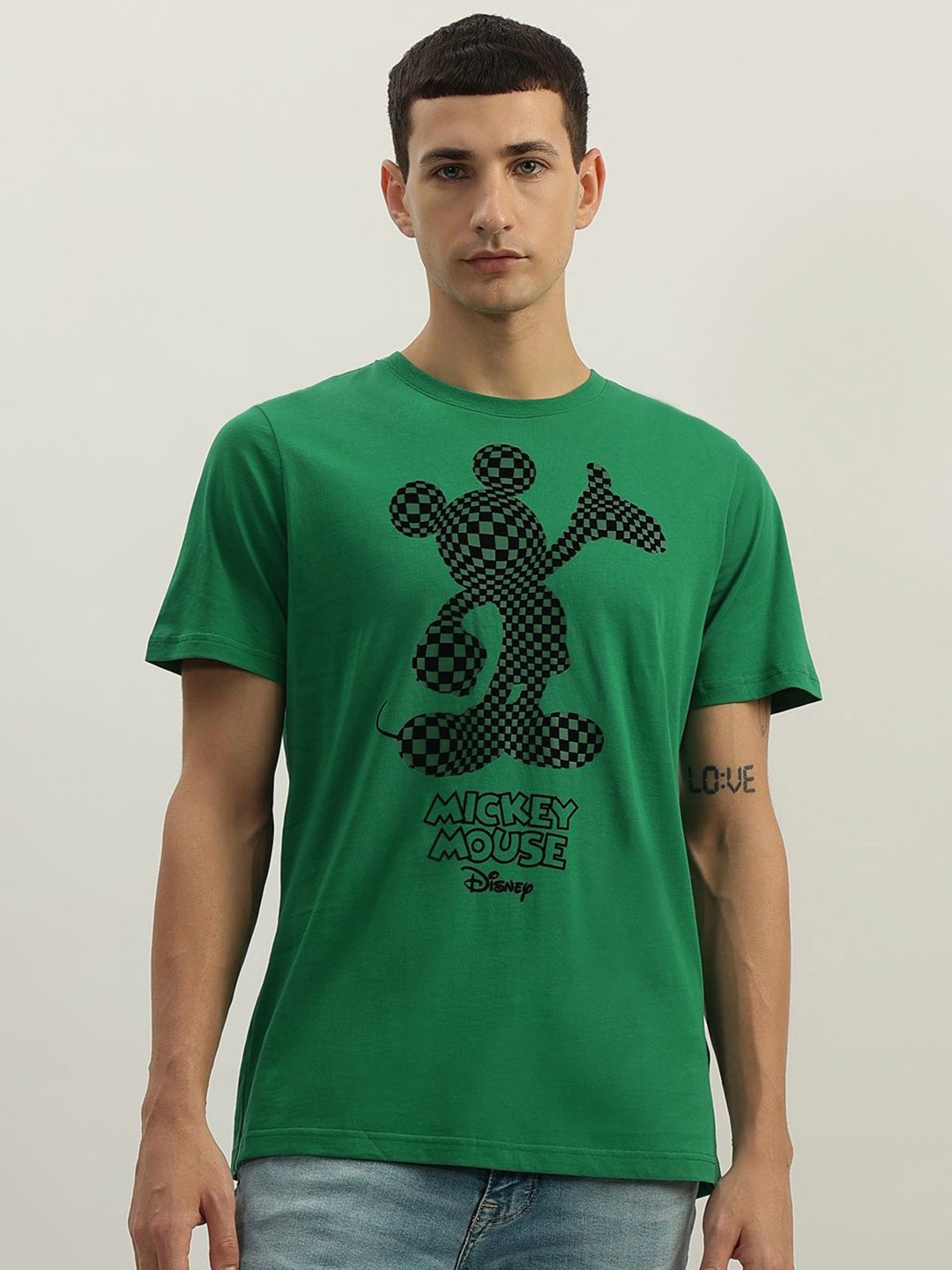 

Antony Morato Mickey Mouse Printed Pure Cotton T-shirt, Green