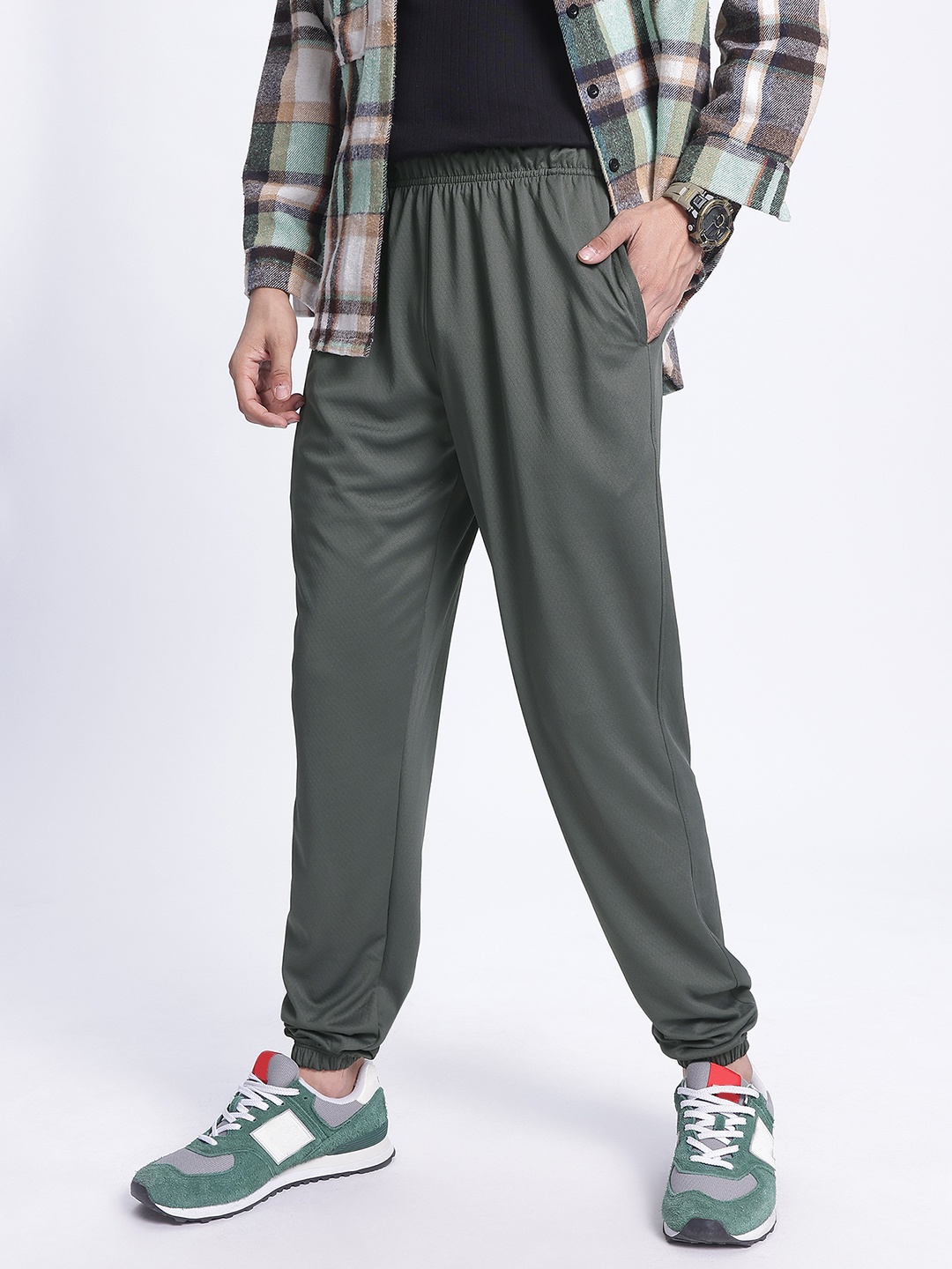 

glitchez Men Street Savvy Relaxed Fit Joggers, Green