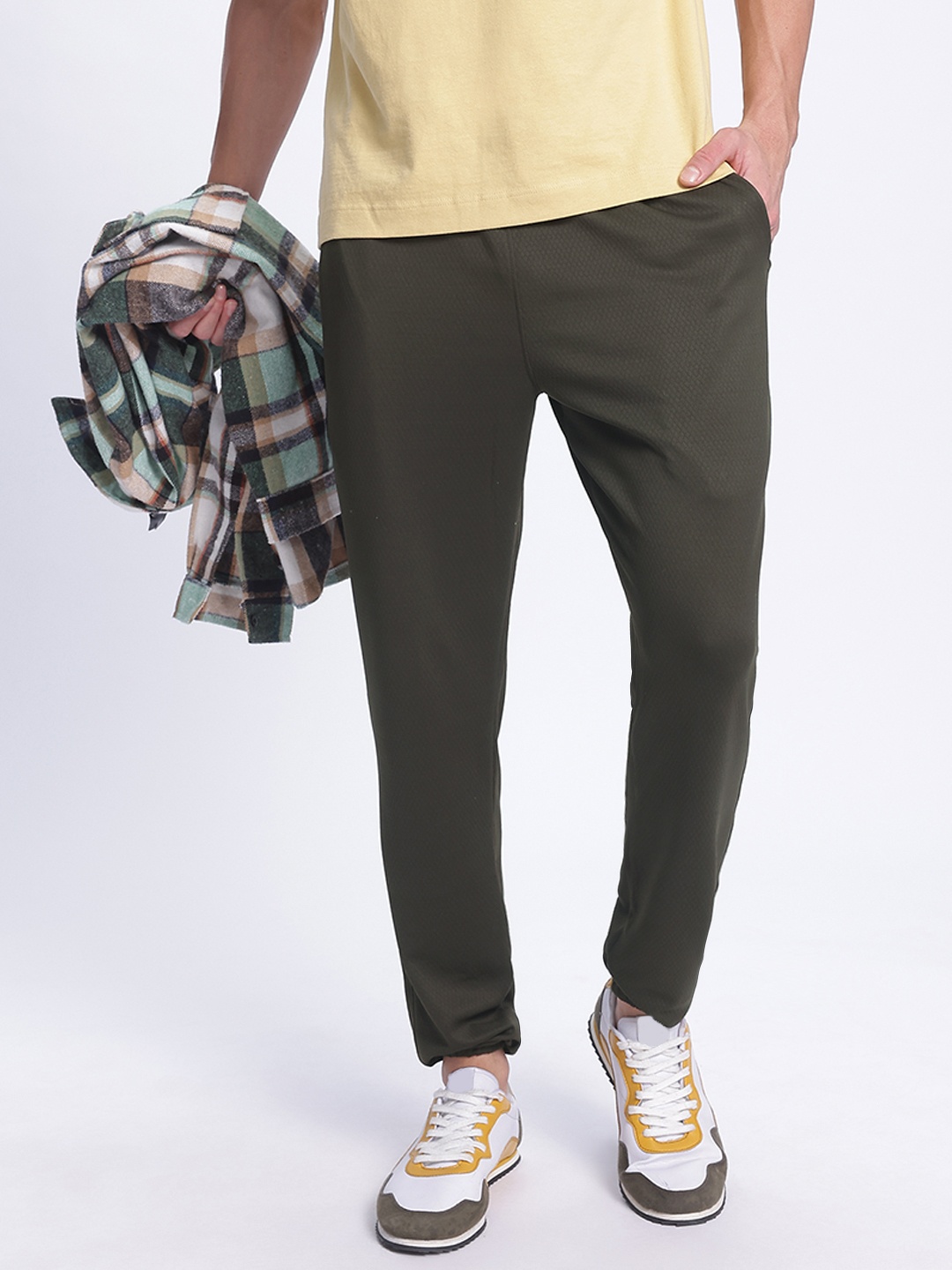 

glitchez Men Street Culture Relaxed Fit Joggers, Green