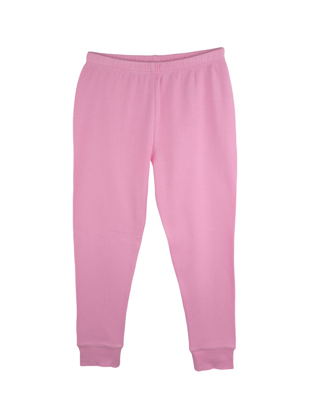

Charm n Cherish Kids Cotton Ribbed Mid Rise Thermal Bottoms, Pink