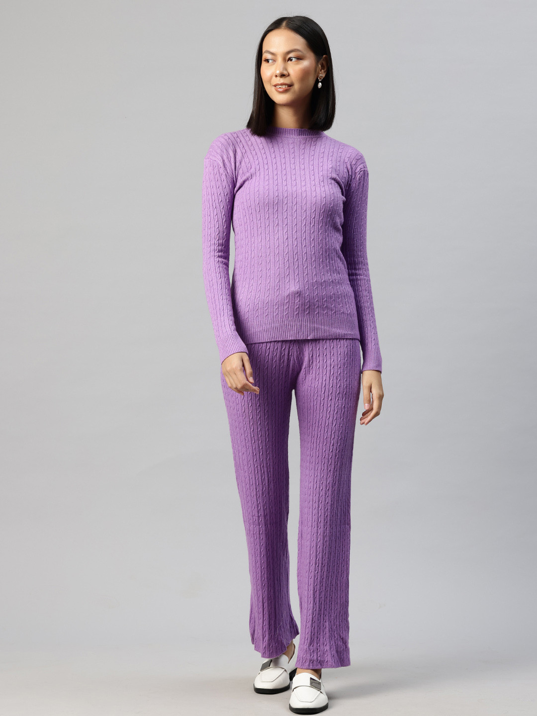 

Pierre Carlo Women Sweater With Trousers, Purple