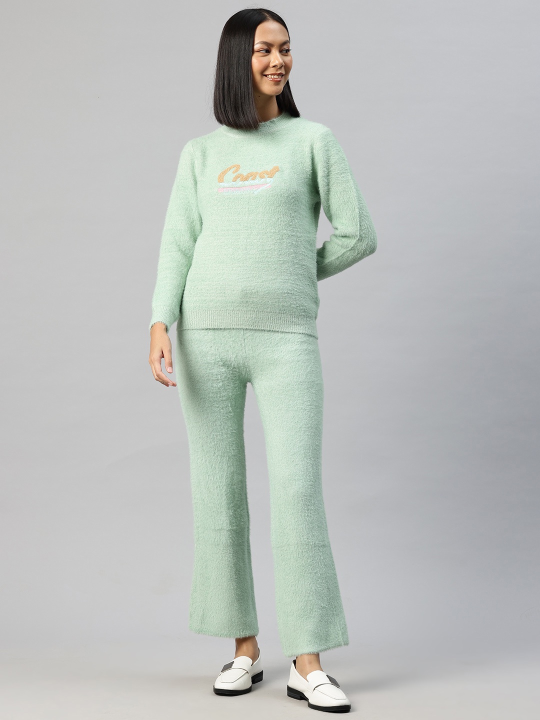 

Pierre Carlo Women Sweater With Trousers, Sea green