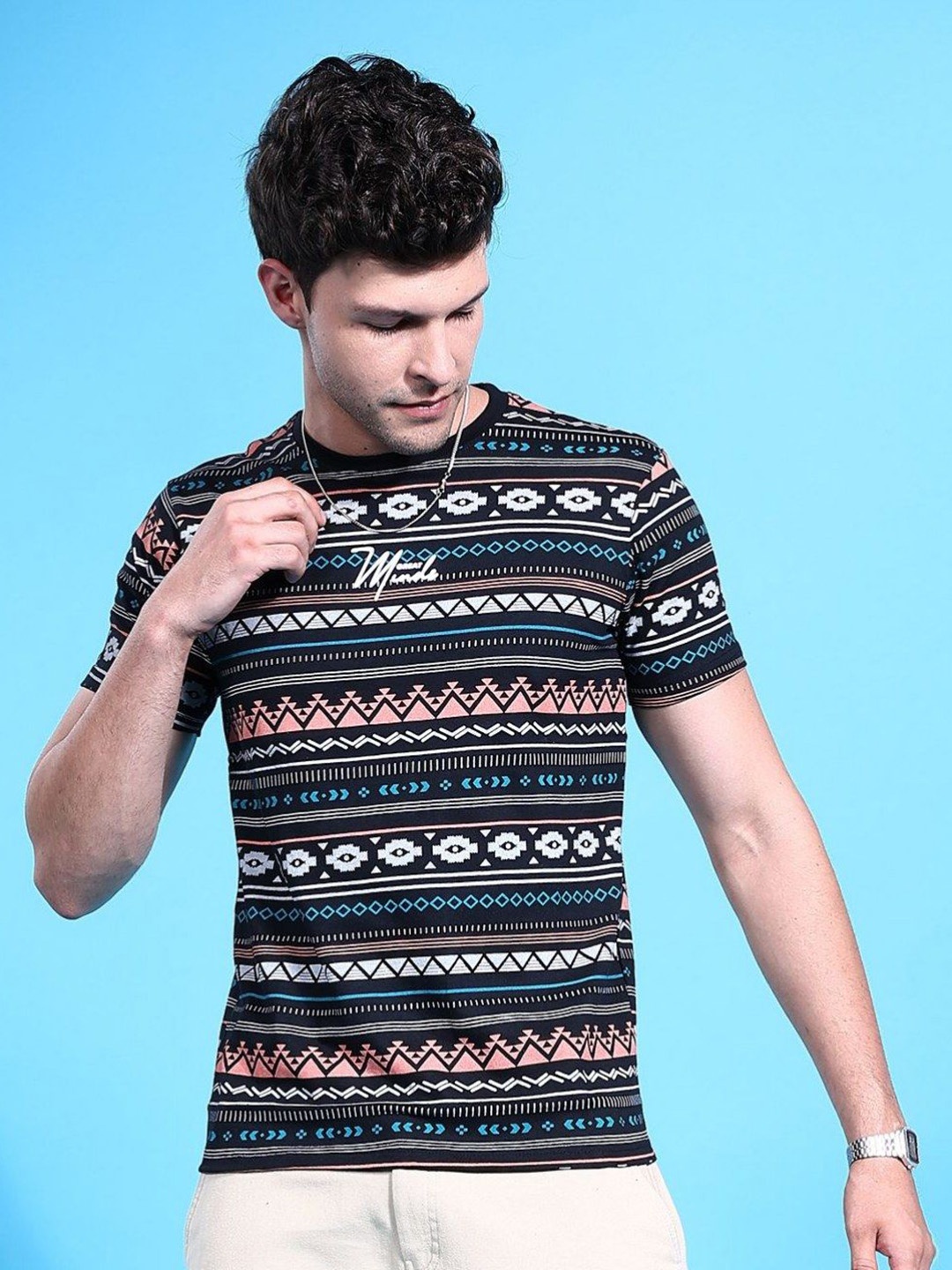 

The Indian Garage Co Men Printed T-shirt, Black
