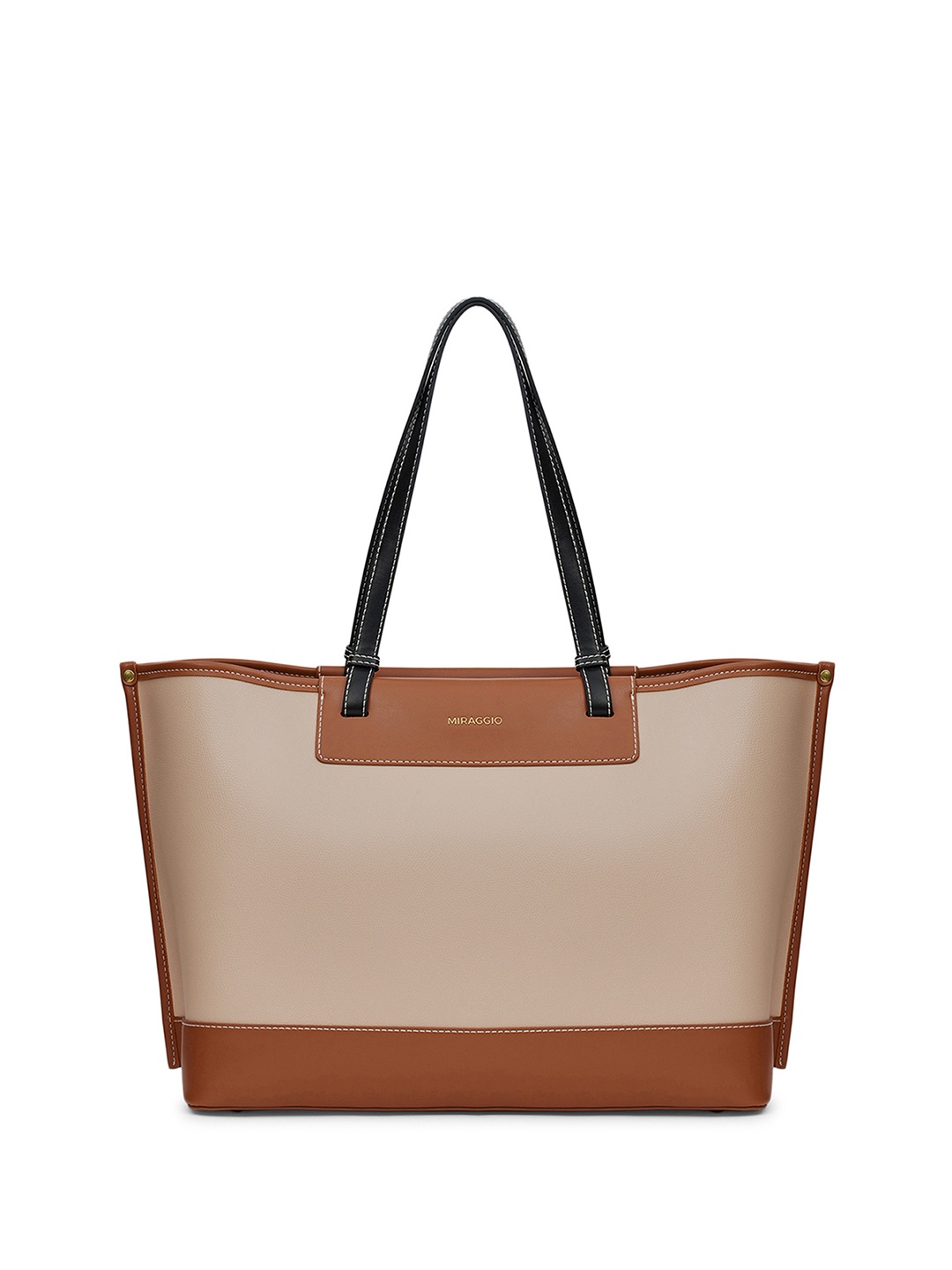 

MIRAGGIO Beige PU Miranda Tote Bag