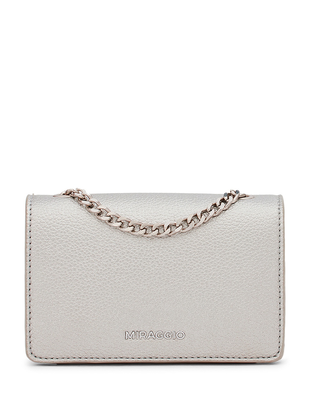 

MIRAGGIO Silver PU Suzzie Crossbody Bag