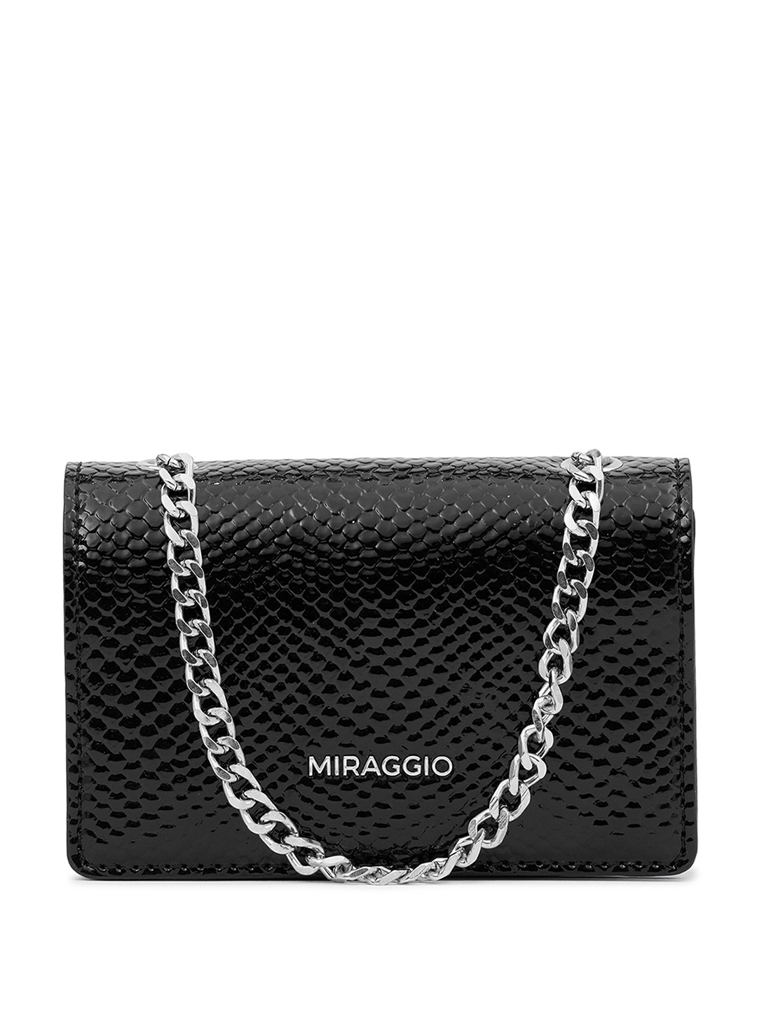 

MIRAGGIO Black PU Suzzie Crossbody Bag