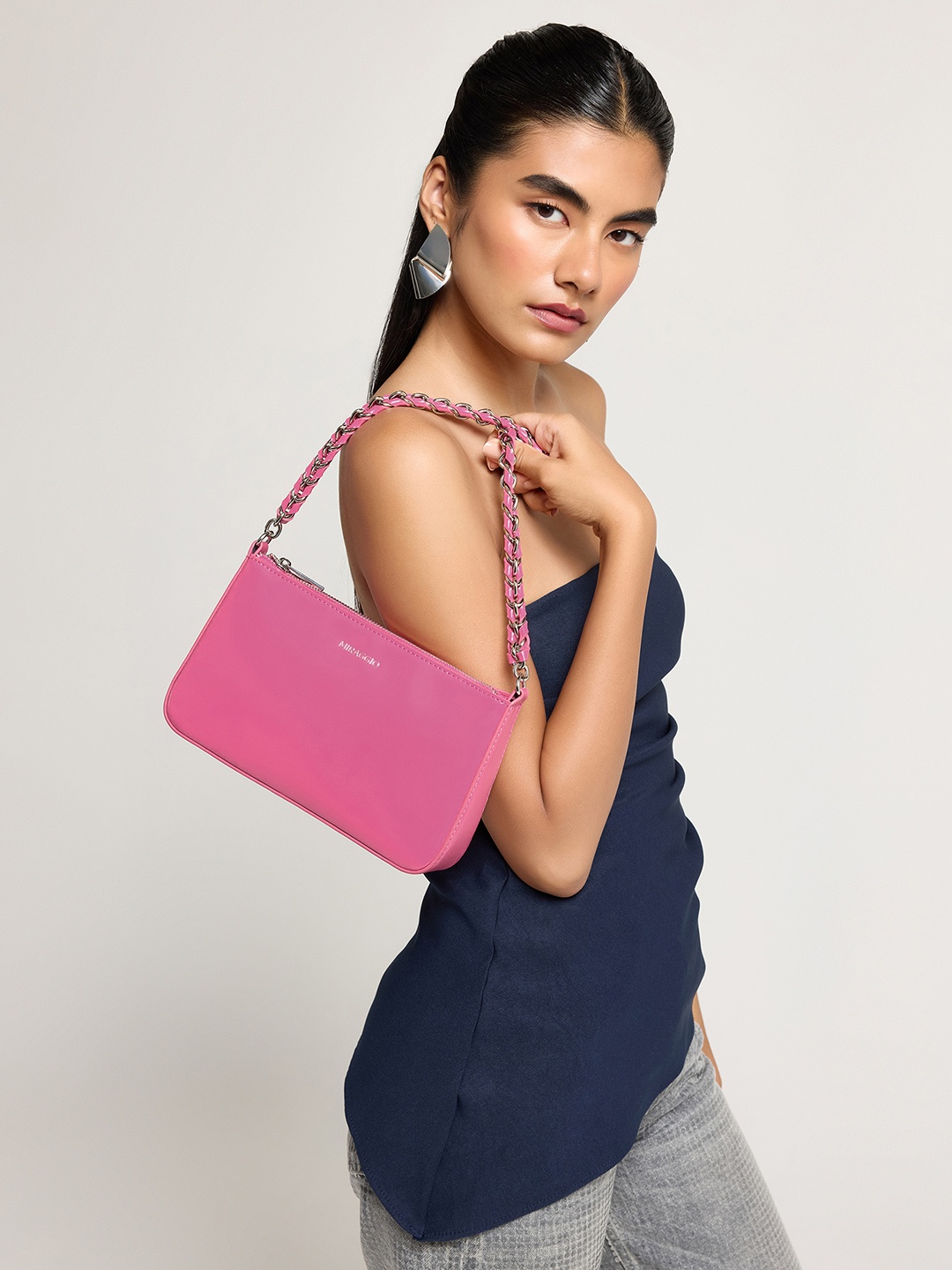 

MIRAGGIO Pink PU Lana Shoulder Bag