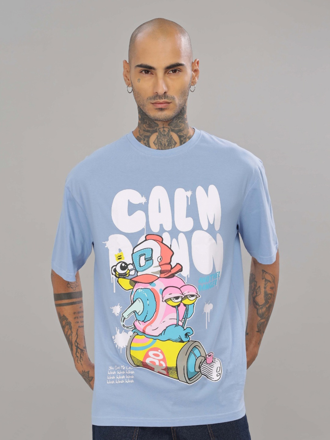 

TOMHIDDLE Men Printed Applique T-shirt, Violet