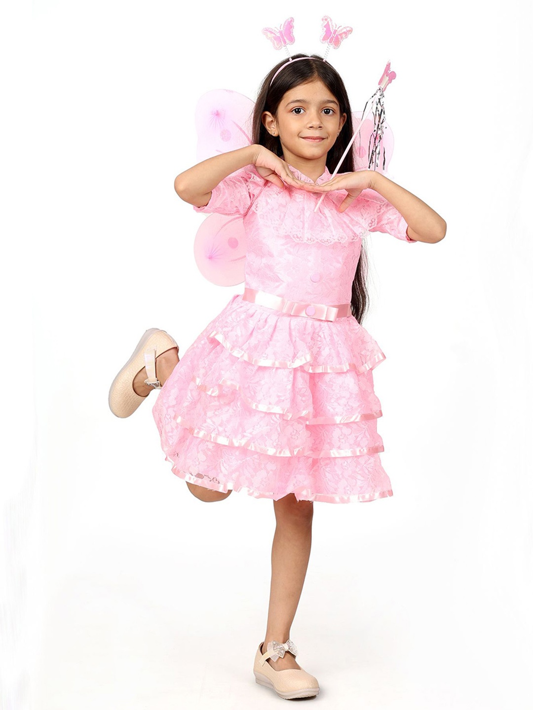 

itsmycostume Girls Fit & Flare Dress, Pink
