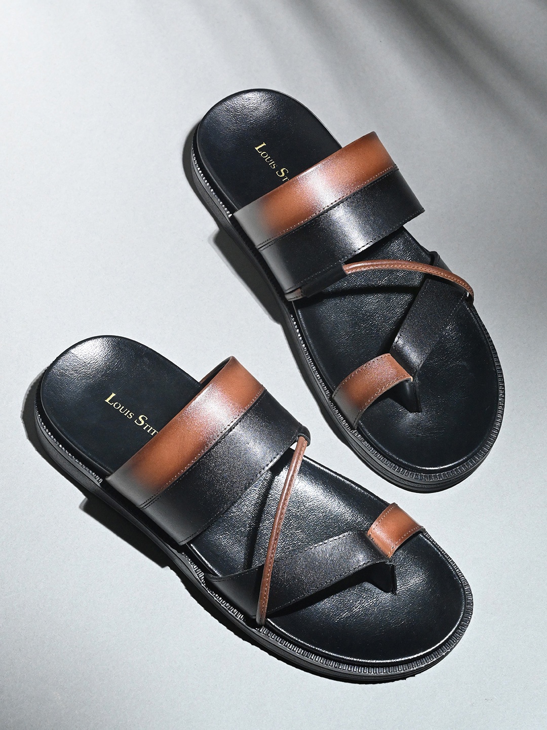 

LOUIS STITCH Men Leather Comfort Sandals, Tan