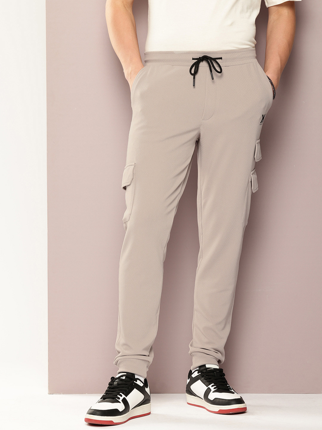 

Kook N Keech Men Relaxed Cargo Style Track Pant, Grey
