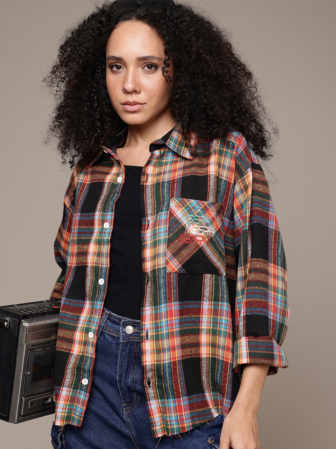 

The Roadster Life Co. Checked Relaxed Fit Casual Shirt, Multi