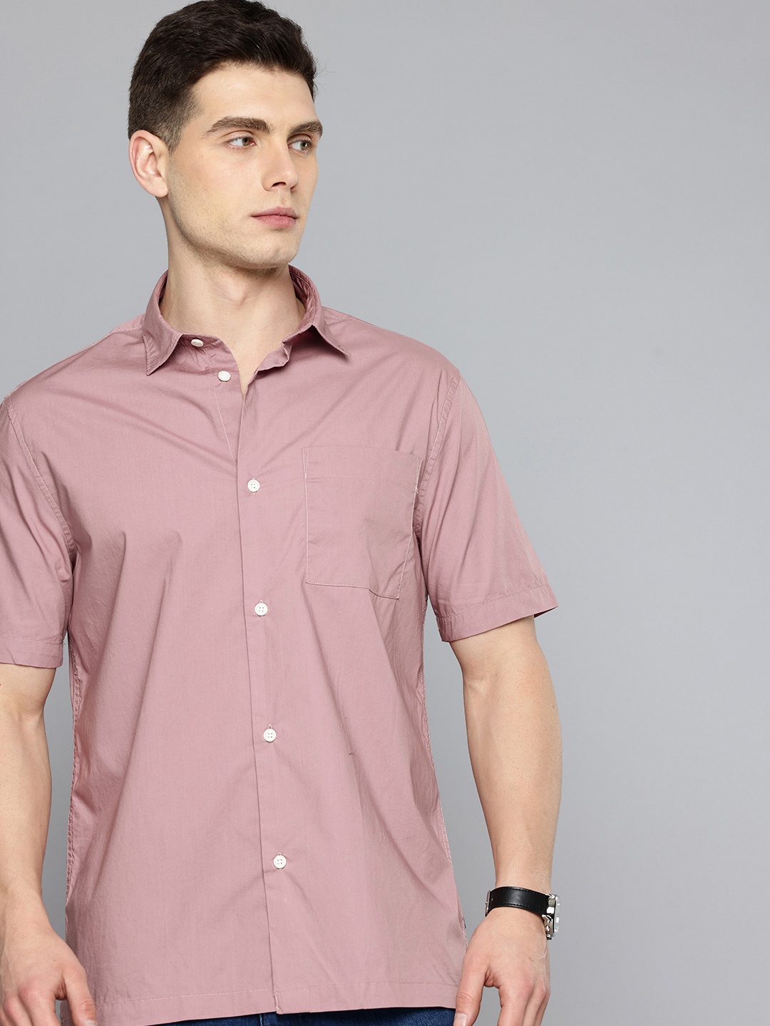 

Flying Machine Opaque Pure Cotton Casual Shirt, Mauve