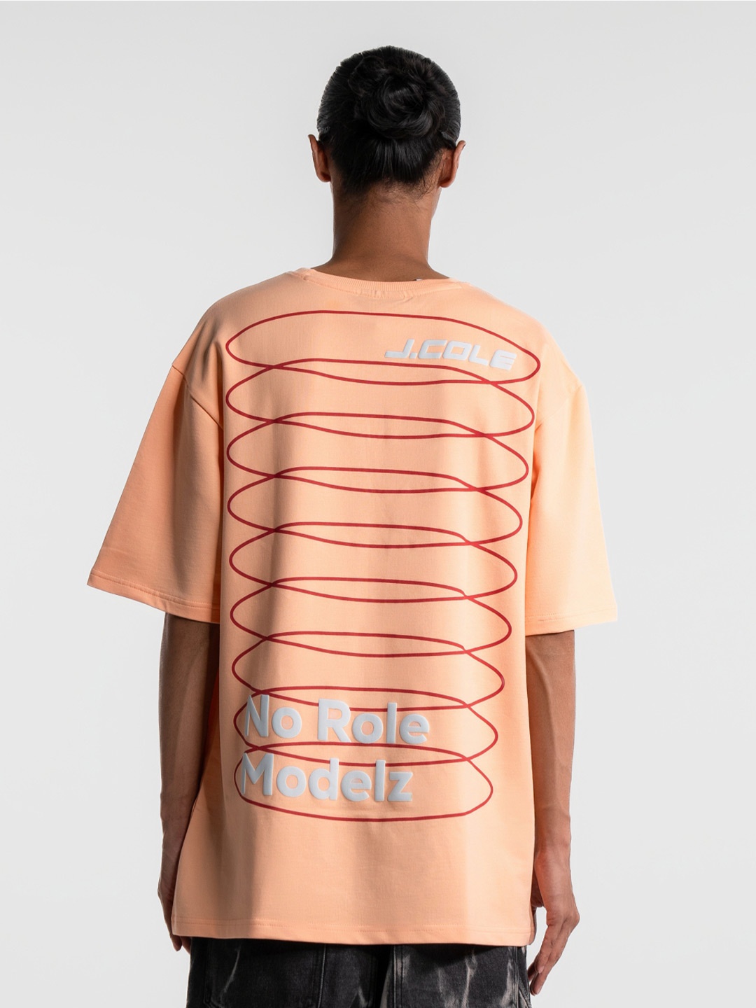 

Bad and Boujee Unisex Typography Printed Drop-Shoulder Sleeves Pockets T-shirt, Orange