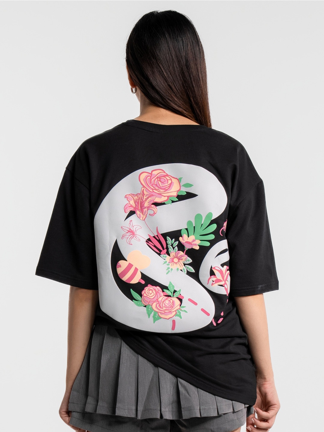 

Bad and Boujee Unisex Typography Printed Drop-Shoulder Sleeves T-shirt, Black