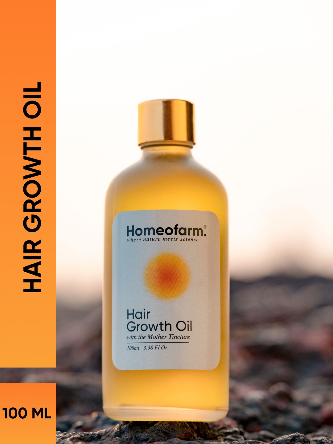 

homeofarm Hair Growth Oil With The Mother Tincture- 100 ml, Gold