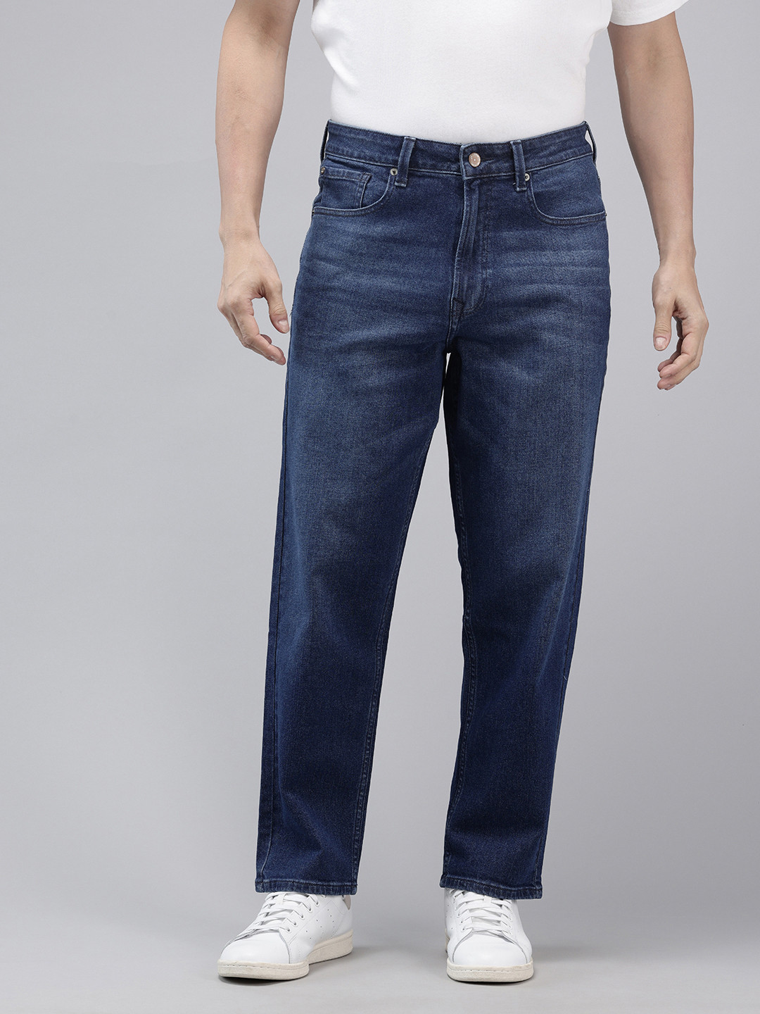 

SPYKAR Men Renato Loose Fit Light Fade Stretchable Jeans, Blue