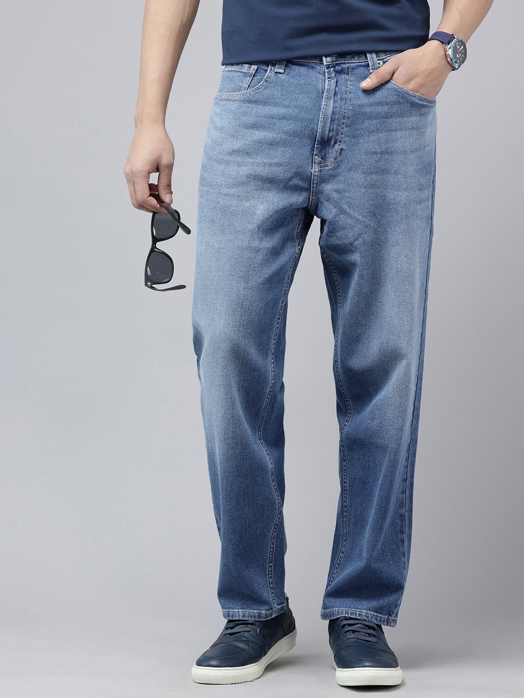 

SPYKAR Men Renato Relaxed Fit Heavy Fade Stretchable Jeans, Blue