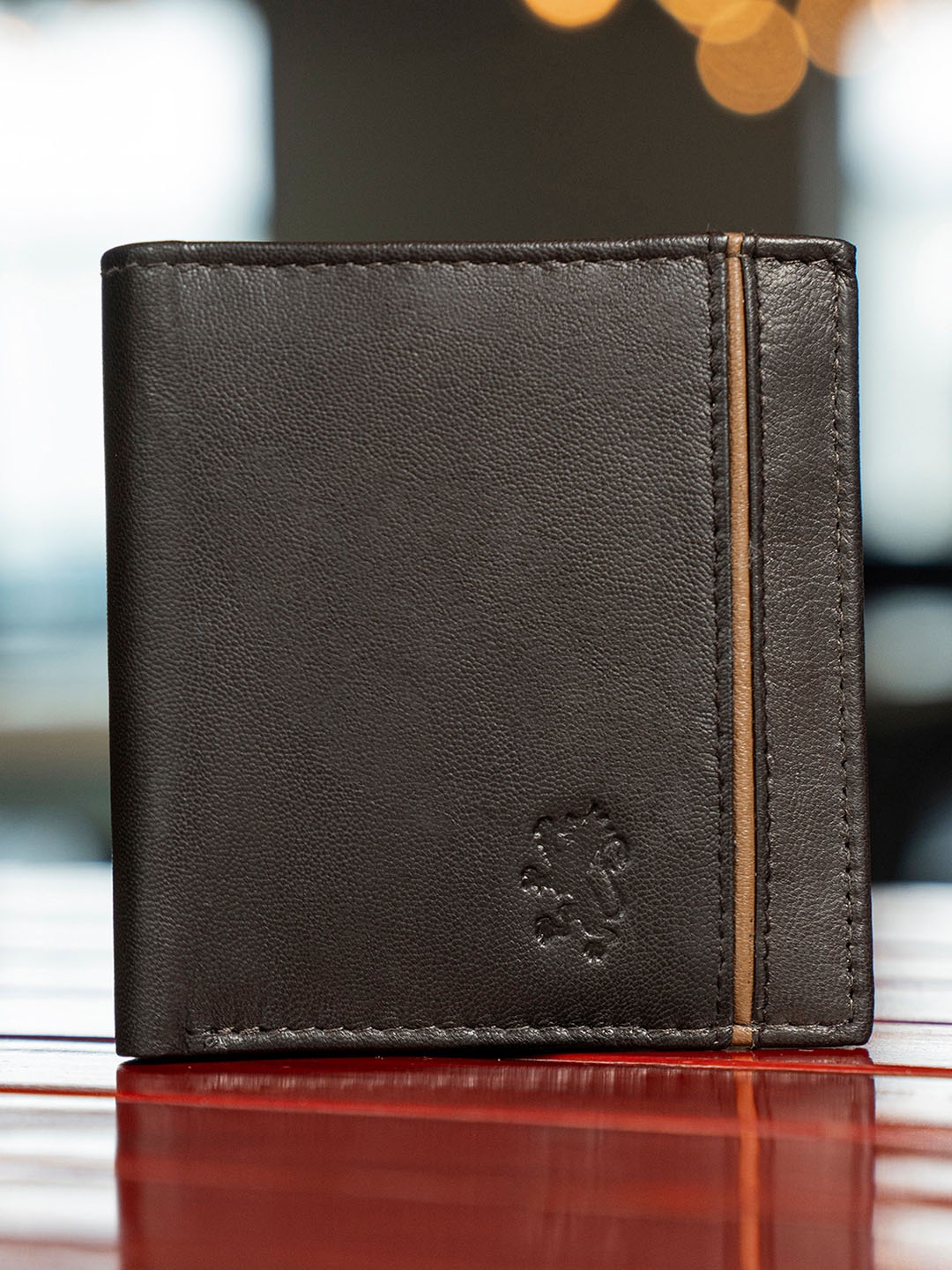 

Red Tape Men RFID Two Fold Leather Wallet, Brown