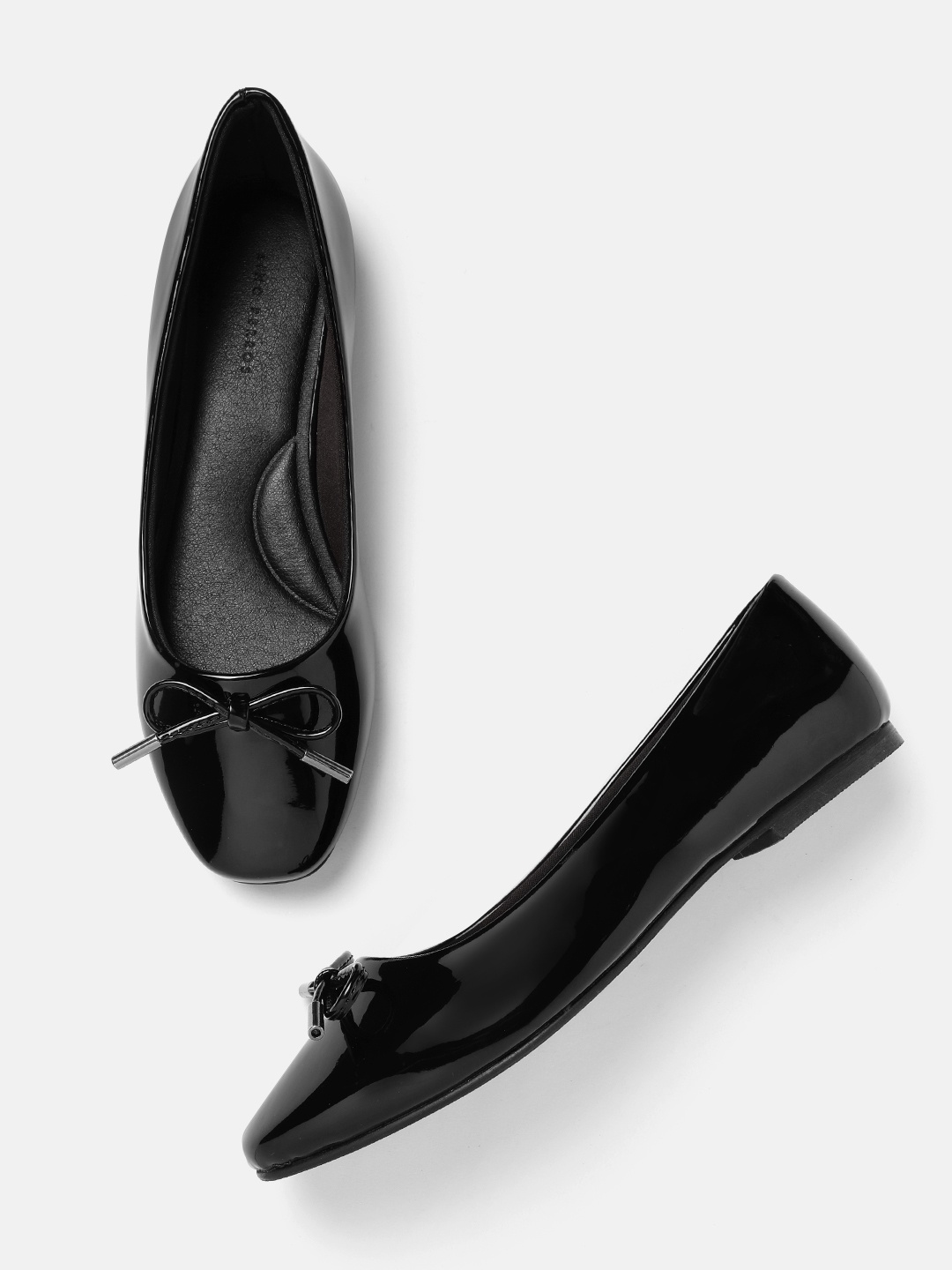 

Lino Perros Women Bow Detail Ballerinas, Black