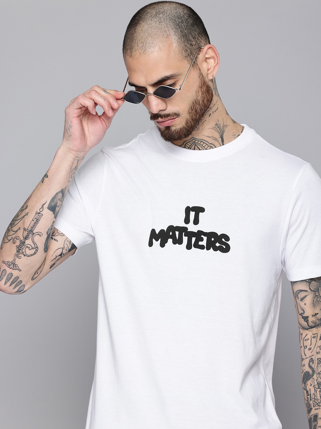 

Flying Machine Typography Printed T-shirt, White