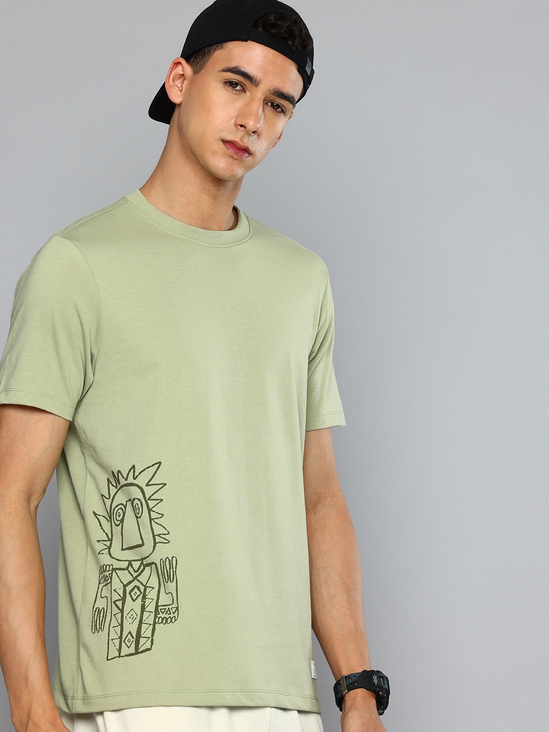 

Flying Machine Graphic Printed T-shirt, Green