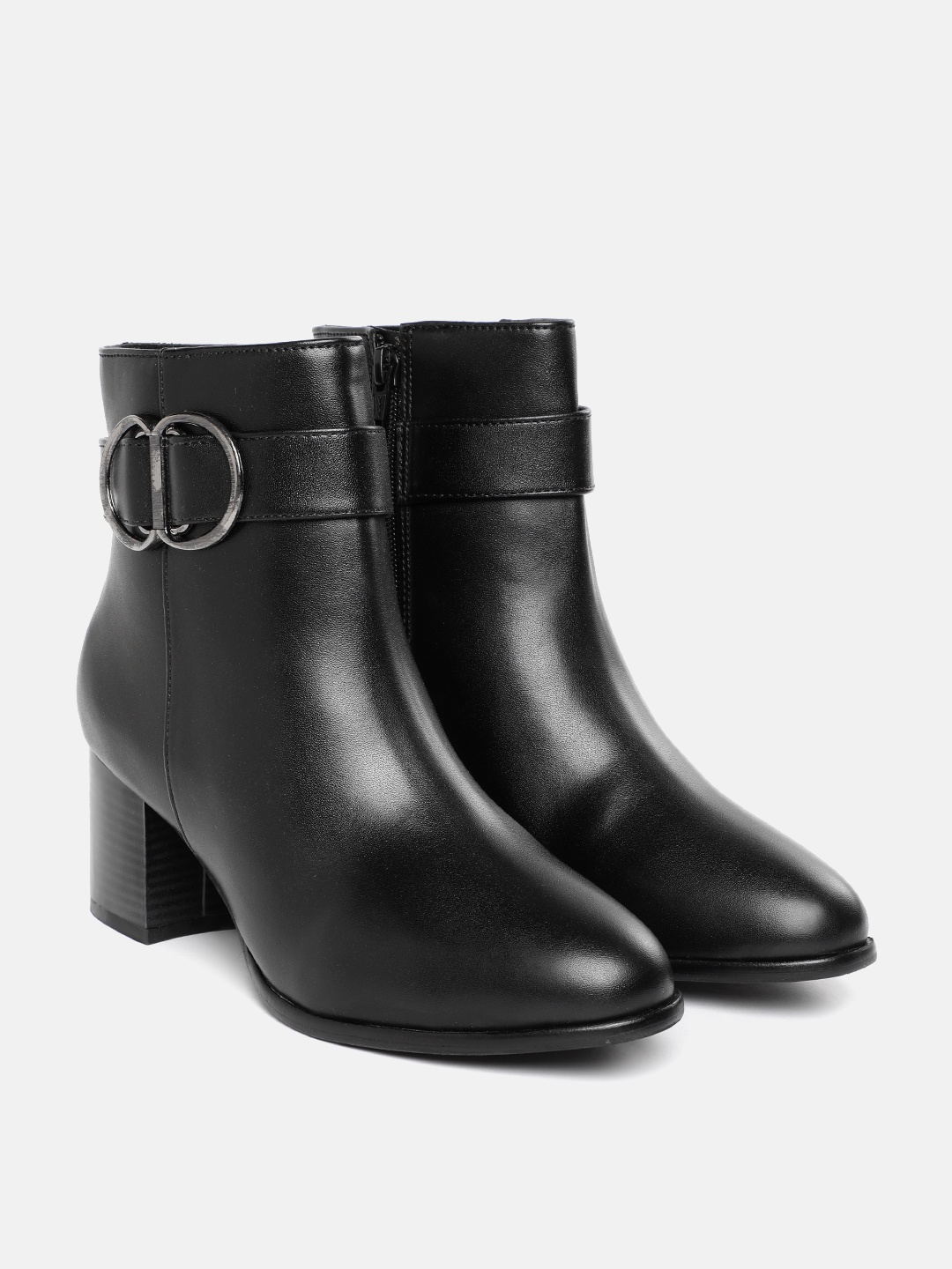 

Allen Solly Women Mid-Top Block Heeled Regular Boots, Black