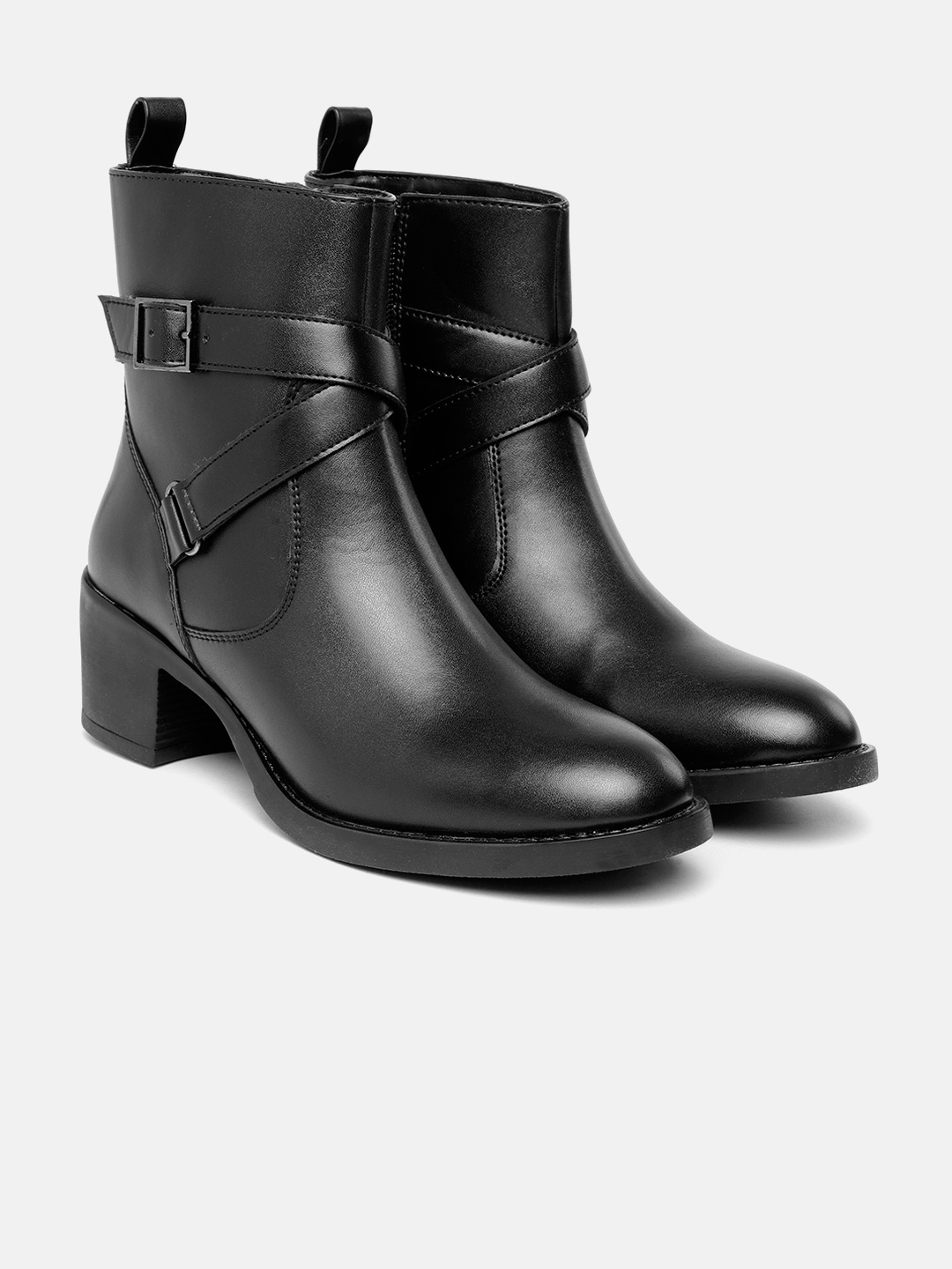 

Allen Solly Women Mid-Top Block Heeled Regular Boots, Black