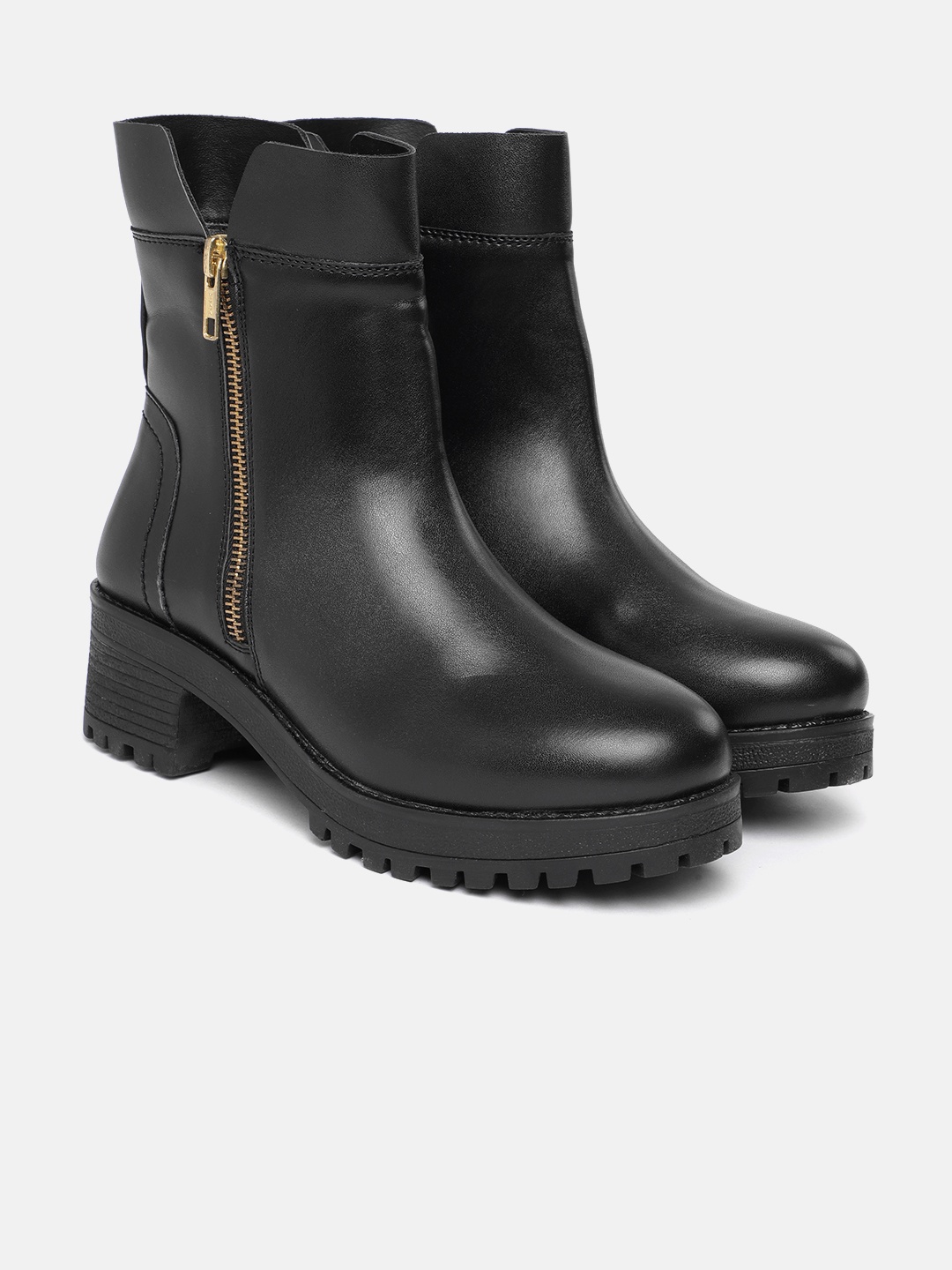 

Allen Solly Women Mid-Top Block Heeled Regular Boots, Black
