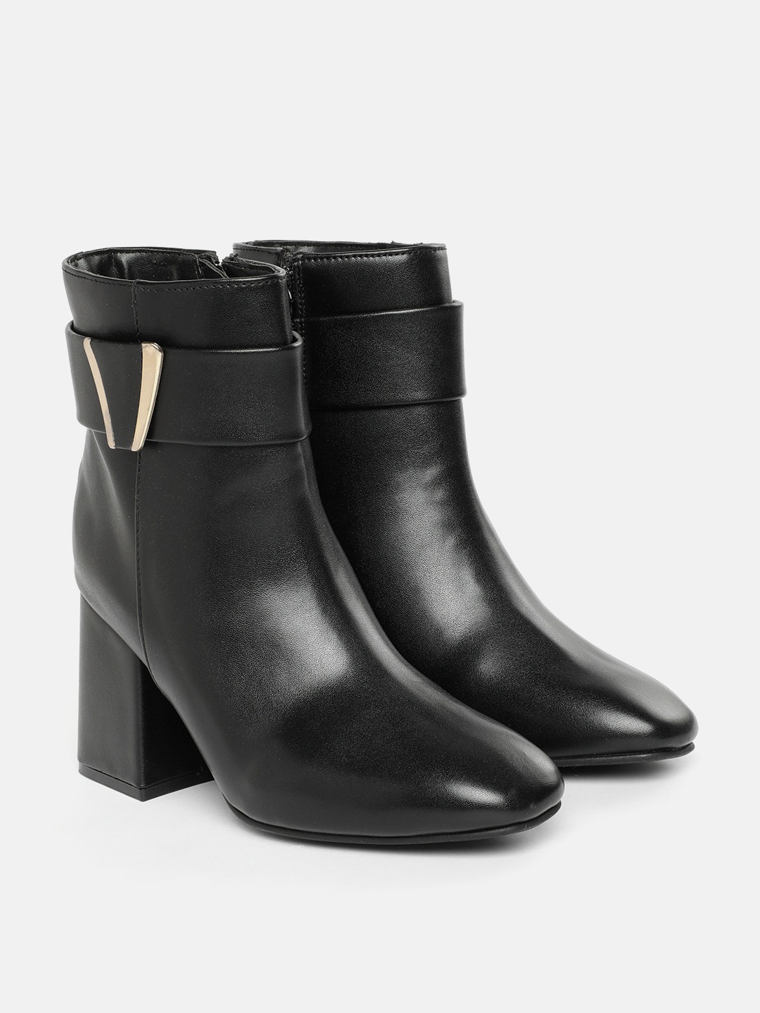 

Allen Solly Women Mid-Top Block Heeled Regular Boots, Black