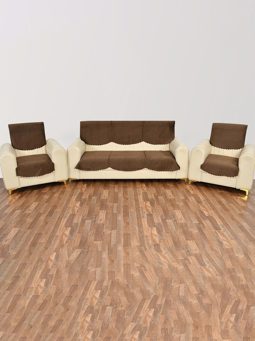

Bajo's Brown 5 Seater Velvet Sofa Cover