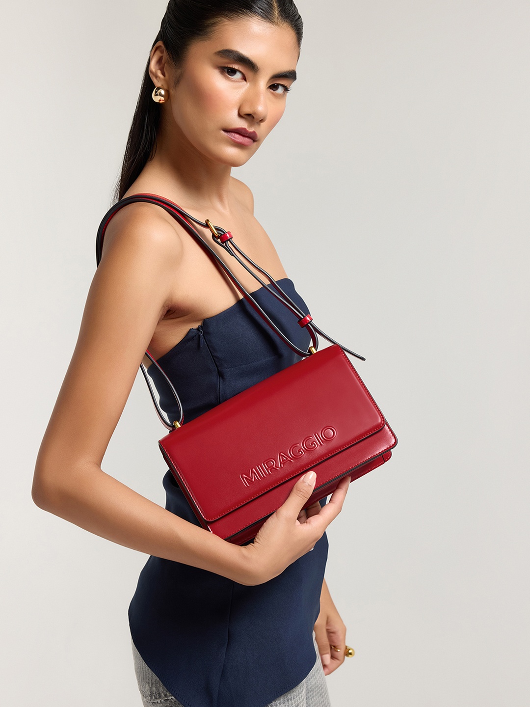 

MIRAGGIO Red PU June Crossbody Bag
