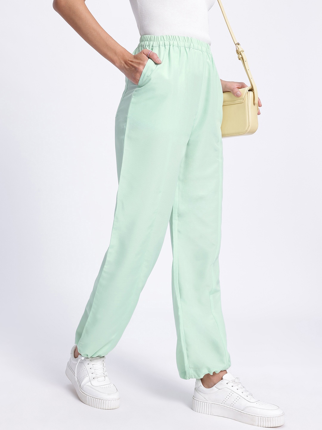 

glitchez Women Everyday Drift Parachute Pants, Green