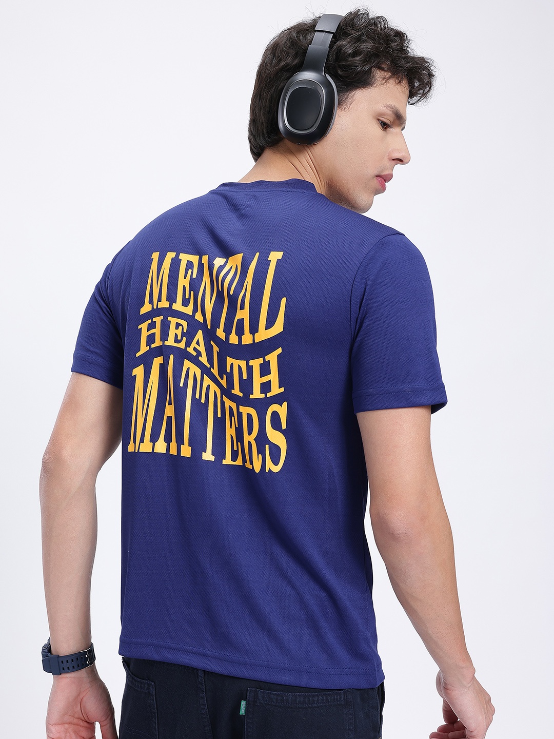 

glitchez Message Matters Printed T-shirt, Blue