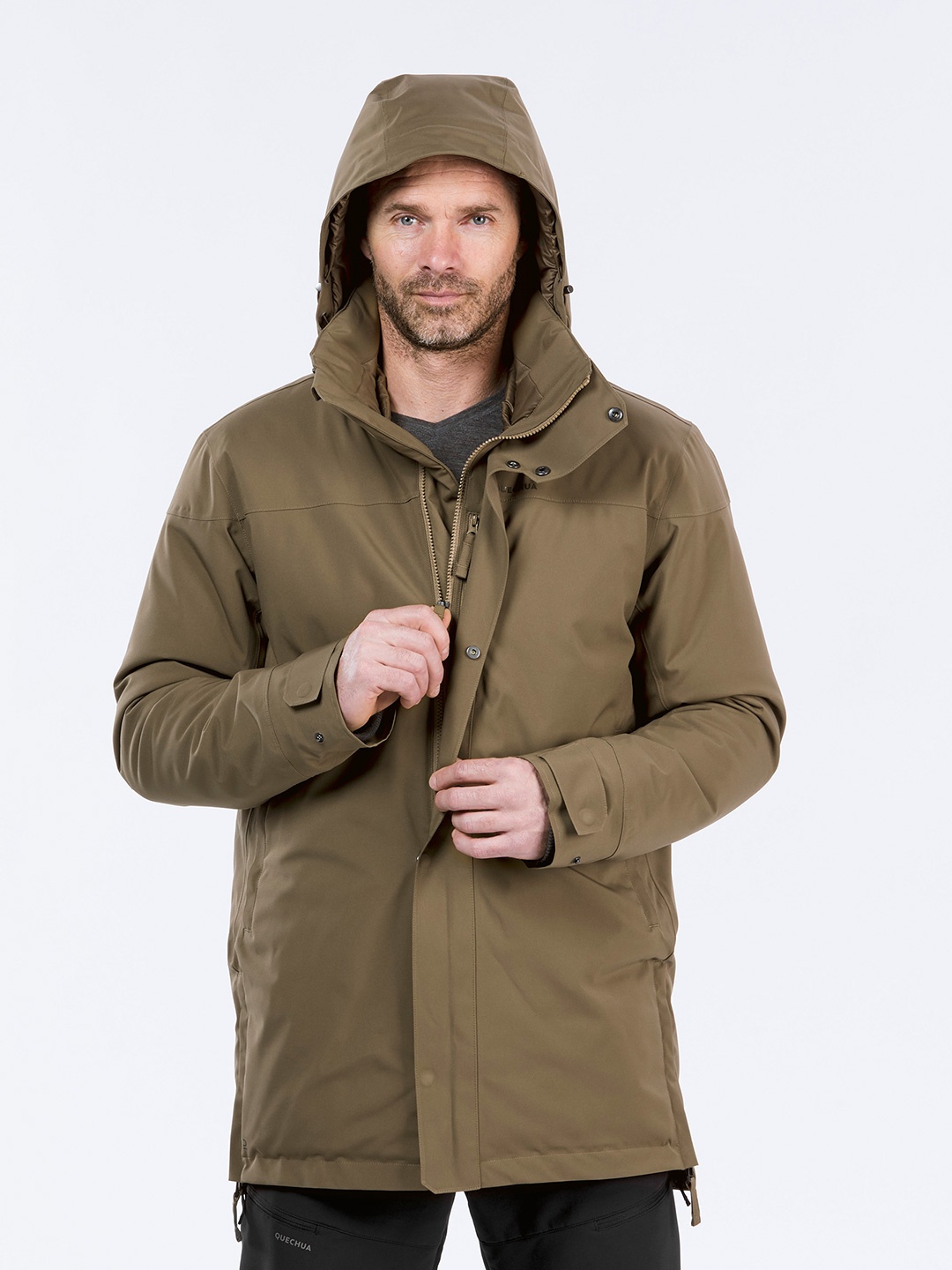 

Quechua By Decathlon Waterproof Hooded Jacket, Brown