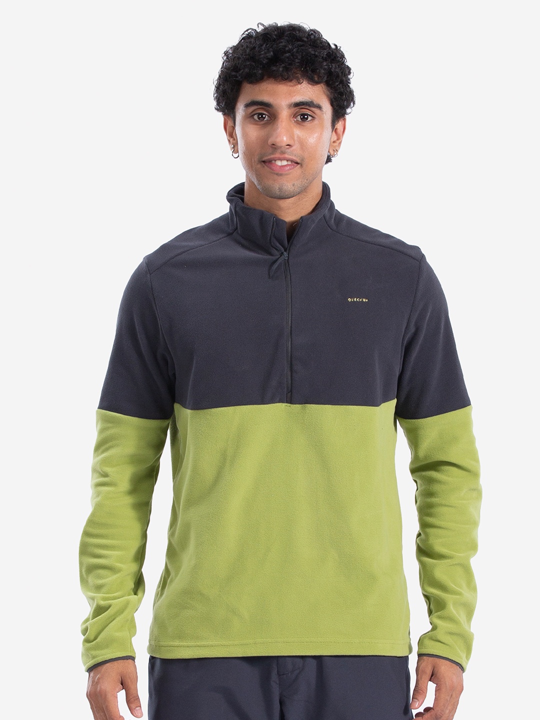 

Quechua By Decathlon Color Blocked Long Sleeve Jacket, Green