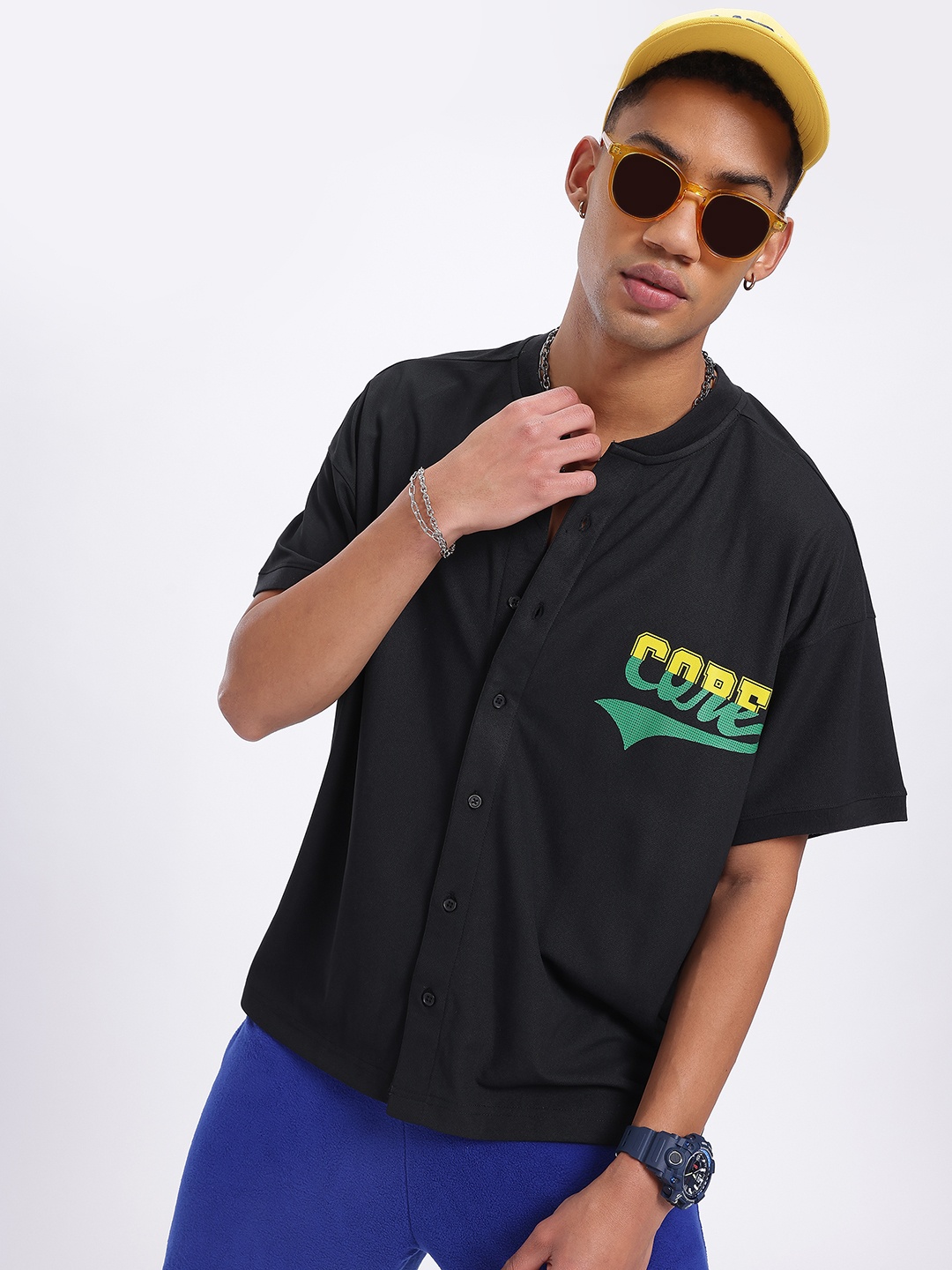 

glitchez Bold Type Relaxed Shirt, Black