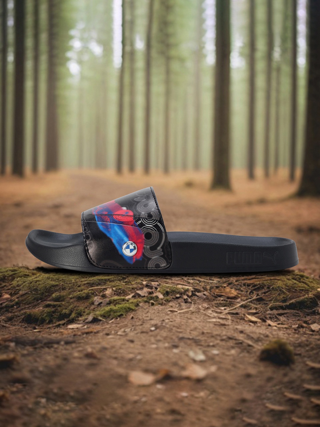 

Puma BMW MMS Leadcat 2.0 Graphic Unisex Slides, Black