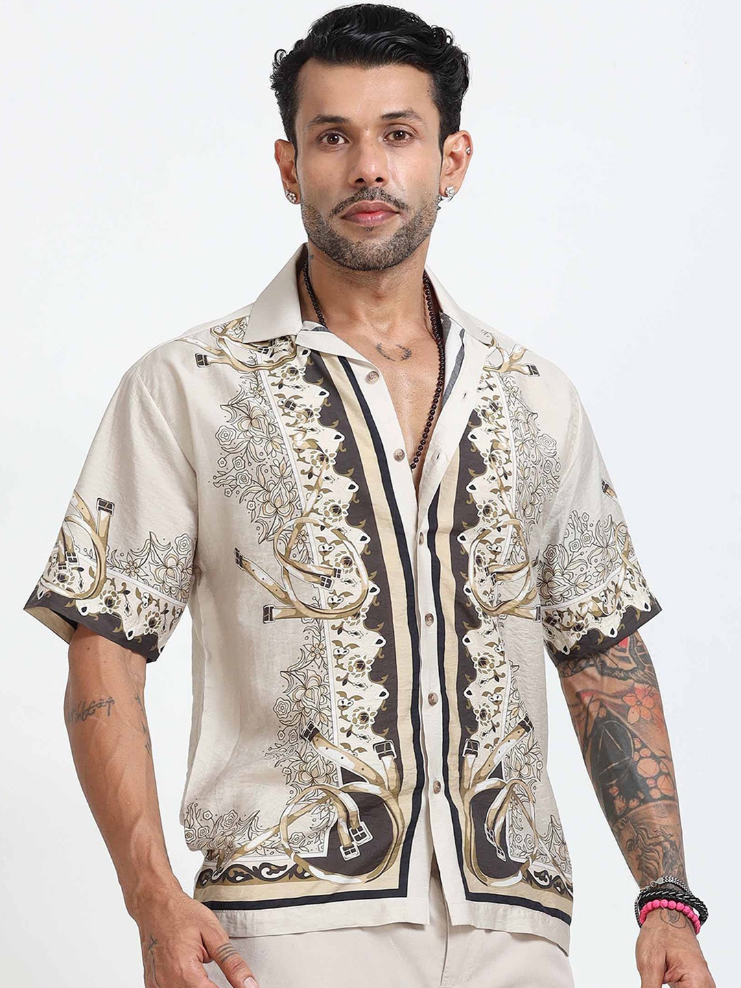 

Italian Colony Silver Chalice Printed Shirt, Cream