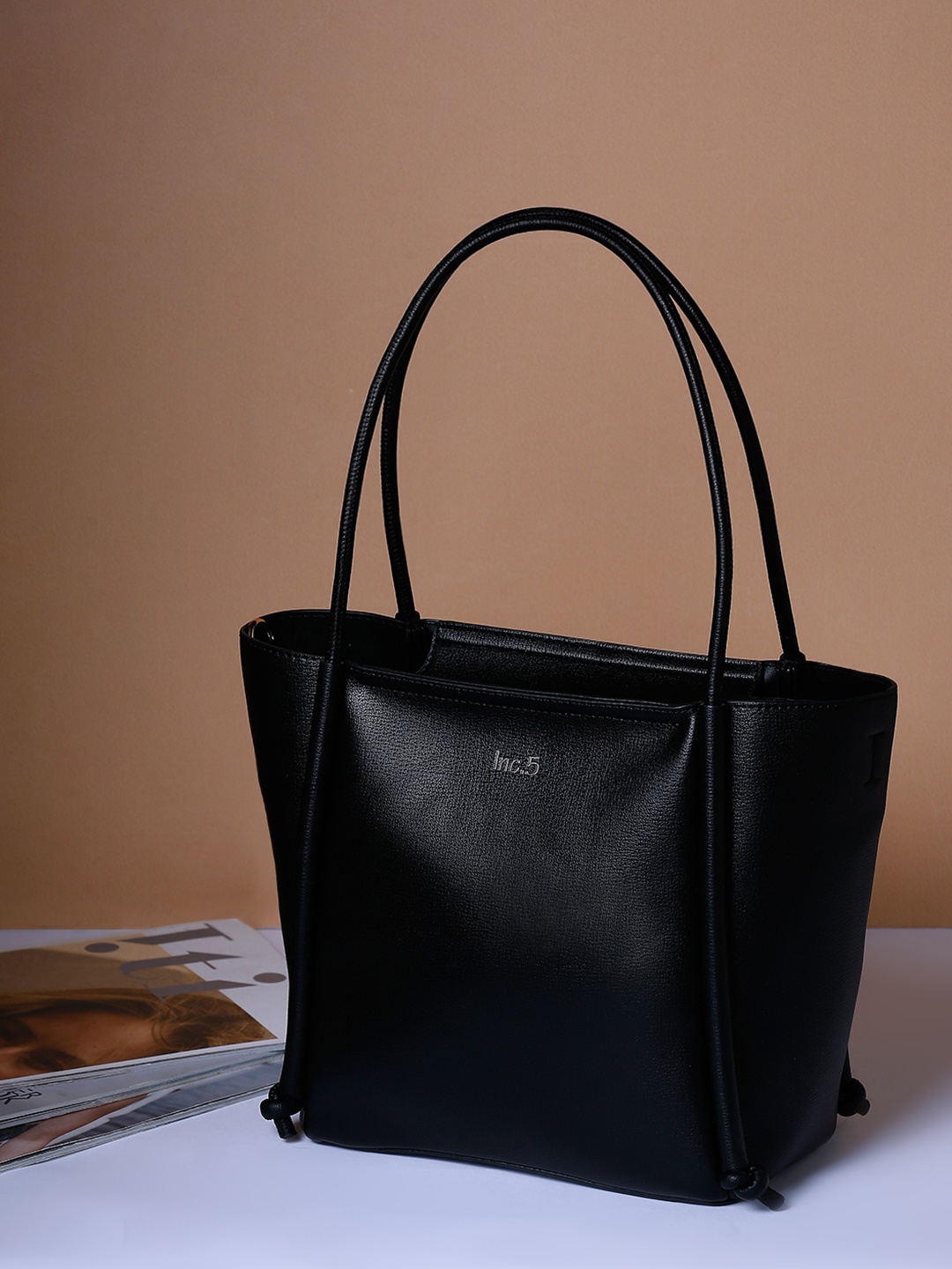 

Inc 5 Shopper Shoulder Bag with Tasselled, Black
