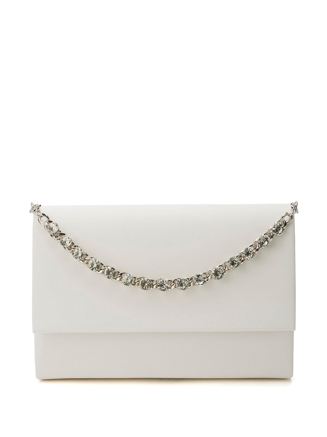 

Lino Perros Embellished Envelope Clutch, White