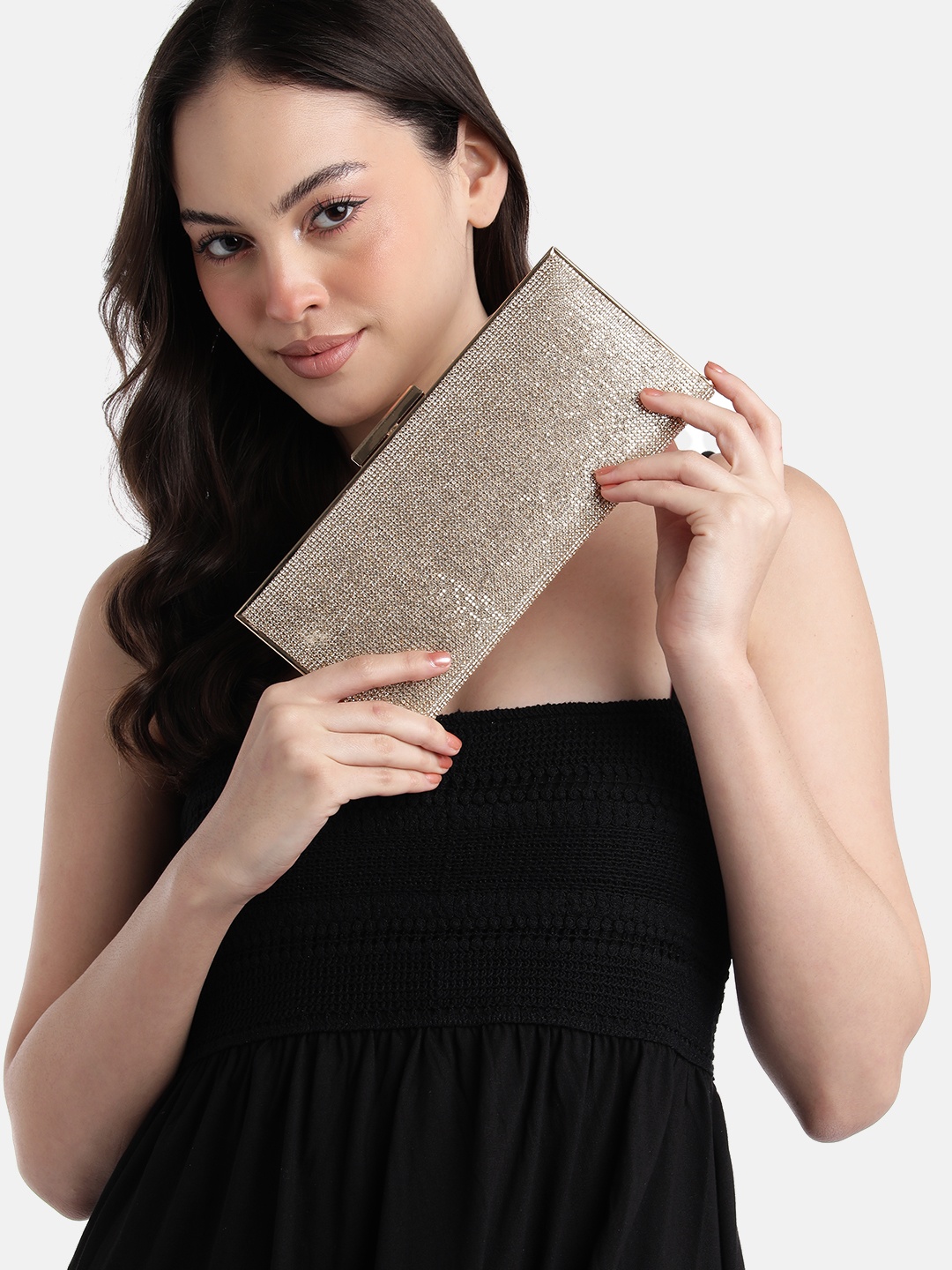 

Lino Perros Embellished Purse Clutch, Gold