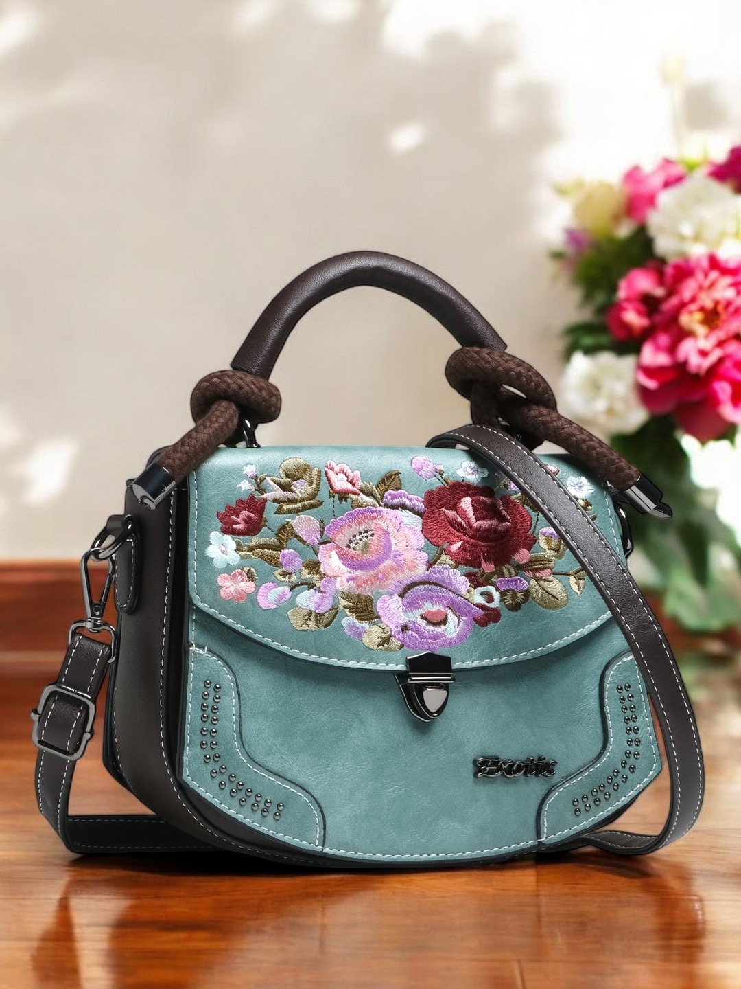 

Exotic Floral Swagger Sling Bag, Multi