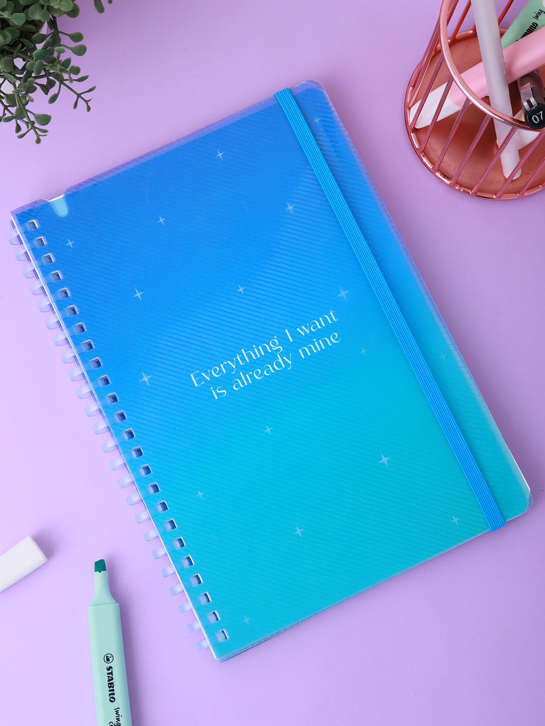 

Doodle A5 Soft Wiro Notebook - Manifestation, Blue