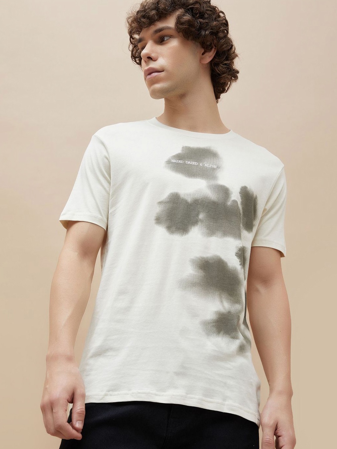 

Forca Men Printed Pockets T-shirt, Beige