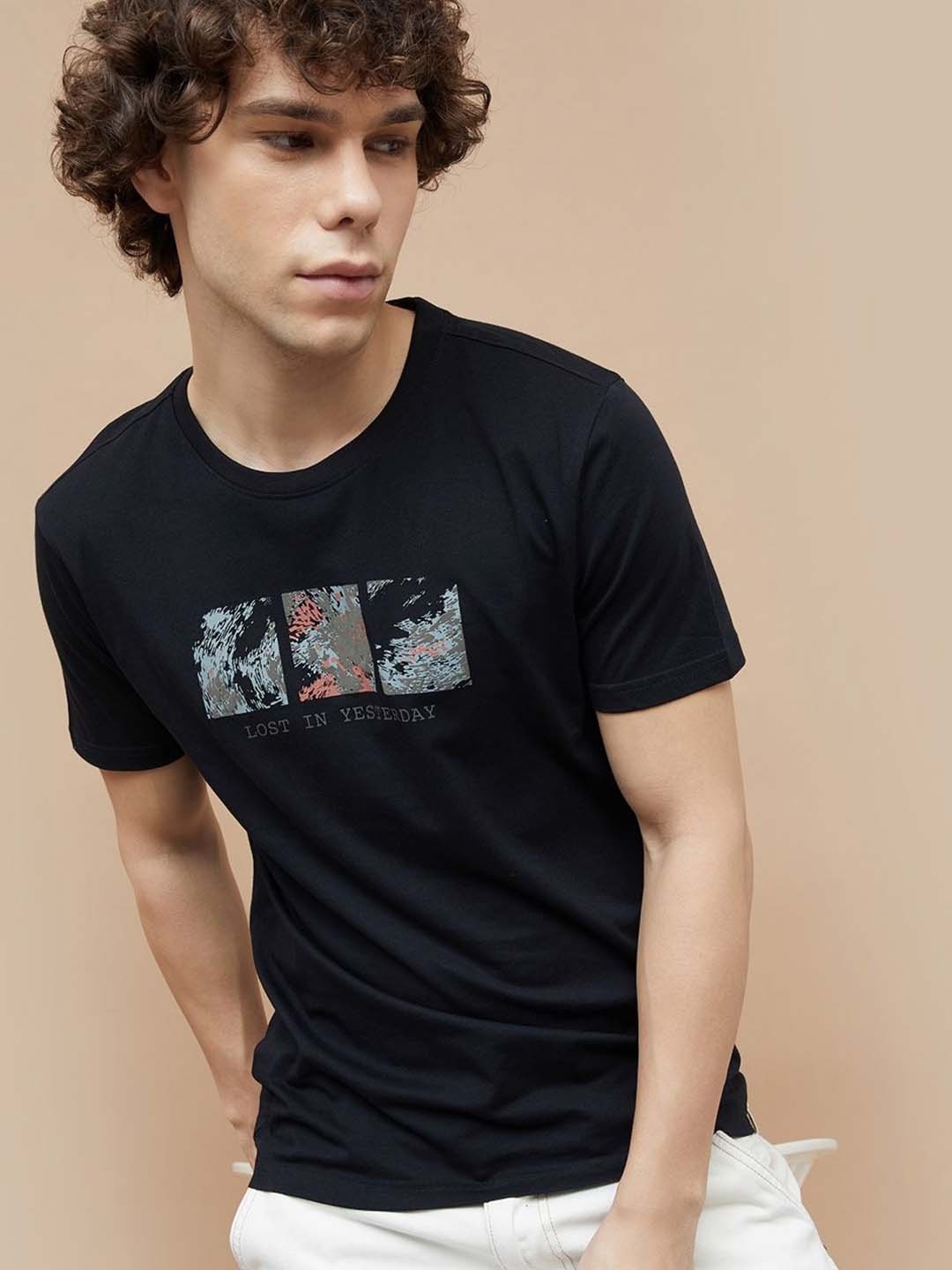 

Forca Men Typography Printed Pockets T-shirt, Black